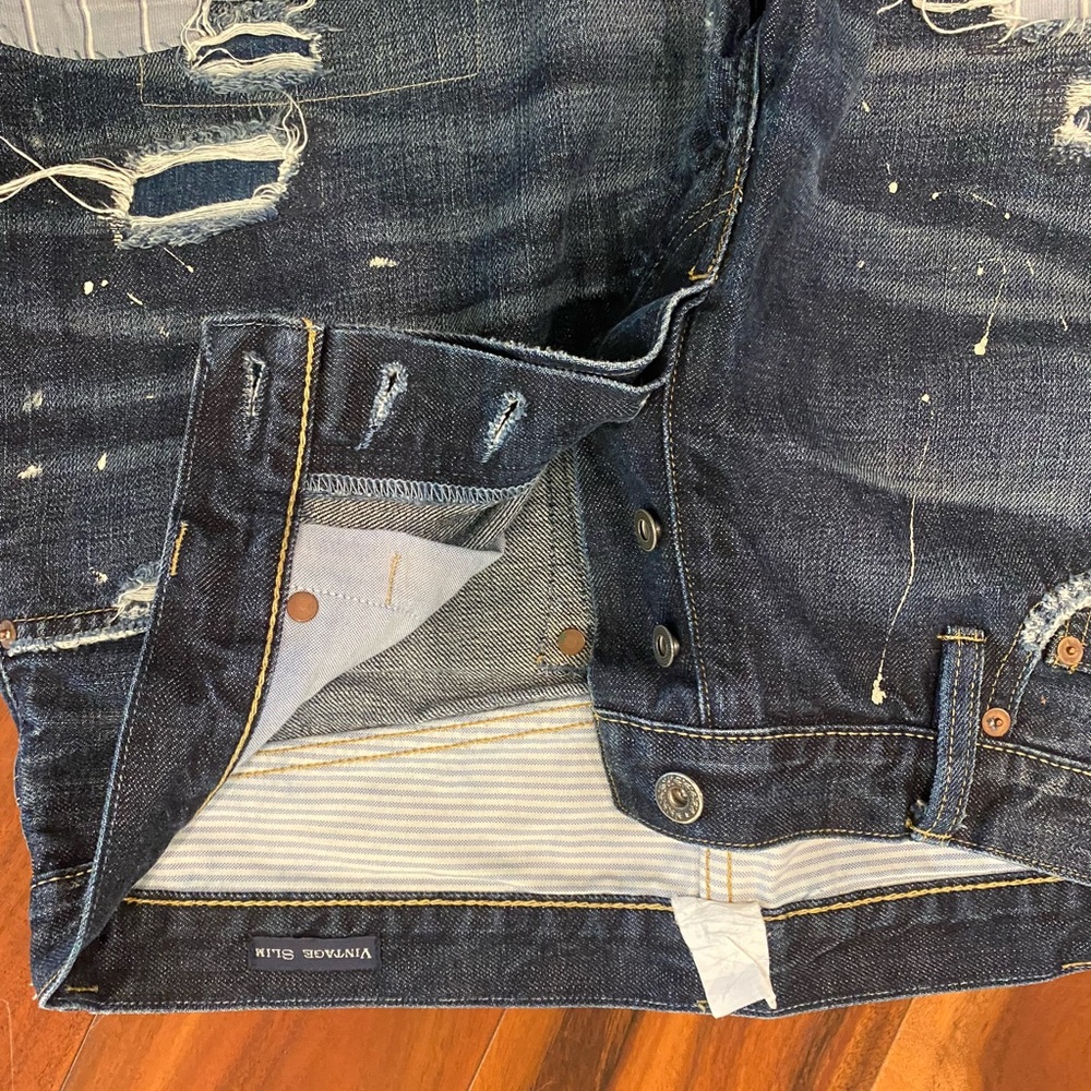 RALPH LAUREN RUGBY PATCHWORK JEANS. - Picture 7 of 13